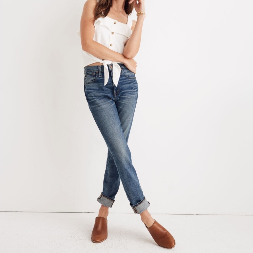 Madewell The High-Rise Slim Boyjean in Frisco Wash